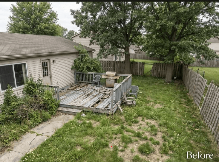 Before landscaping transformation