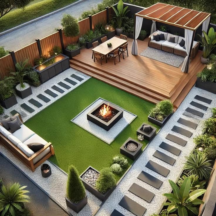 Outdoor landscape design